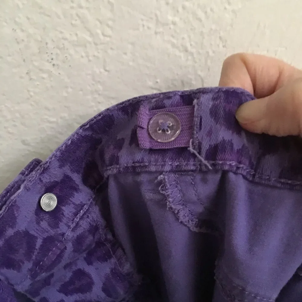 ‎Children’s Place purple leopard print jeans 12